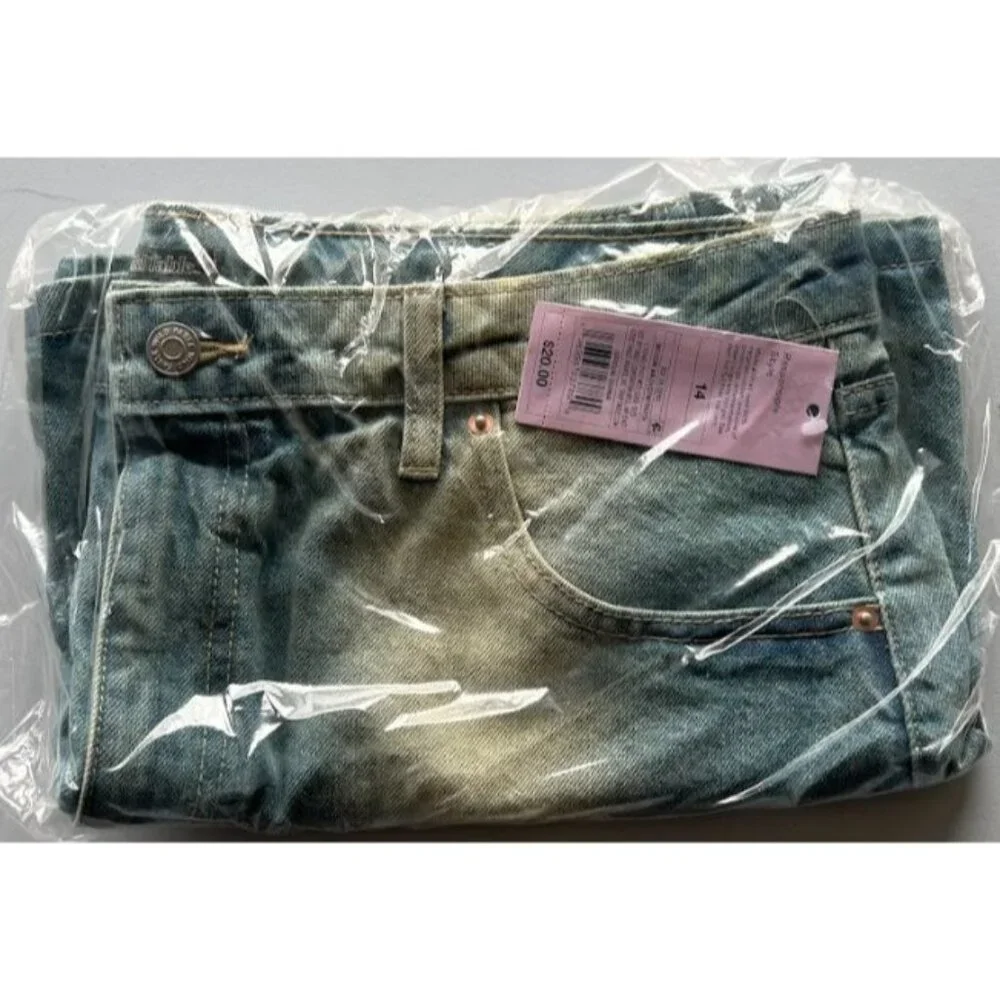 Wild Fable Women's Plus Size Low-Rise Denim Mini Skirt Blue 14W